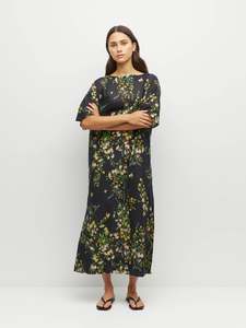 Juliette Hogan: JULIETTE HOGAN KIKO DRESS ( DARK GARLAND COTTON )