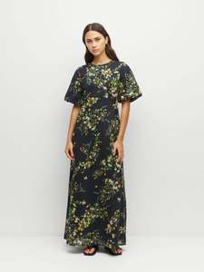 JULIETTE HOGAN LUCIANA DRESS ( DARK GARLAND COTTON )