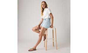 LEVIS CINCH MID-THIGH SHORT - ABRAIDED ART SHORT