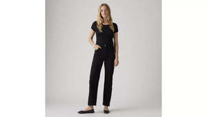 LEVIS RIBCAGE STRAIGHT ANKLE - BLACK SPROUT