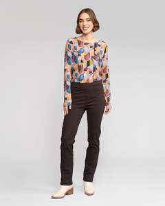 Vassalli: VASSALLI BAY KNIT PULL ON SLIM LEG FULL LENGTH KNIT DENIM PULL ON PANT