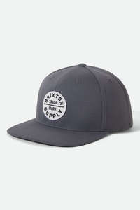 Headwear: BRIXTON OATH III SNAPBACK - FUTURE GREY