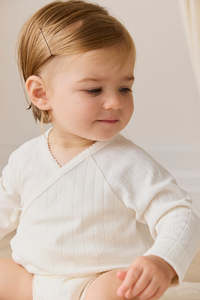 Kids: JAMIE KAY ORGANIC COTTON POINTELLE MARINA BODYSUIT