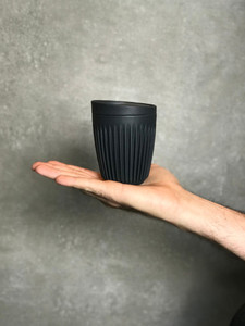 Products: 8oz, Huskee Reusable Cup Bow & Tie Roastery
