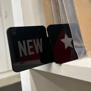 Vinyl record dividers - black acrylic