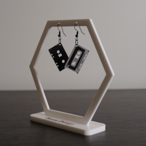 Vintage cassette tape earrings