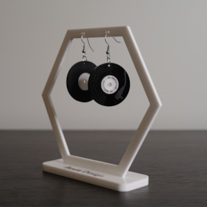 In-rotation record earrings