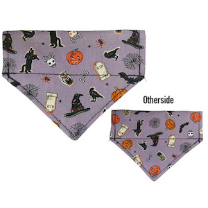 Small Halloween on Lilac Bandana Bow Wow Boutique NZ