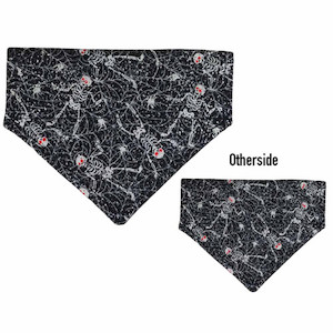 Products: Small Spooky Scary Skeletons Bandana Bow Wow Boutique NZ