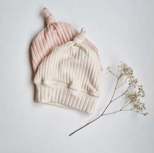 Baby Gifts 1: Top Knot Rib Beanie | Milk