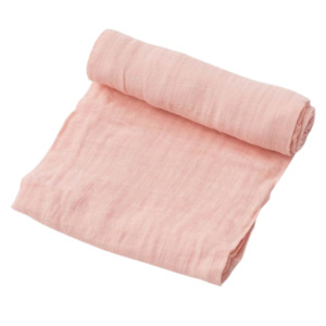Baby Gifts 1: Muslin Swaddle- Rose Petal