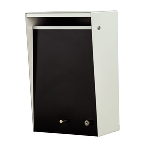 Wall Mounted: Wall Mounted Letterbox / Mailbox - Silver Pearl Box Design