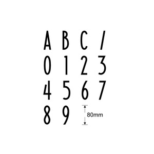 Letterbox Numbers and Letters 80mm Box Design