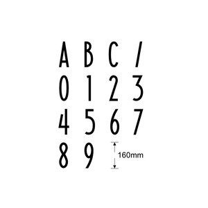 Accessories: Letterbox Numbers and Letters 160mm Box Design