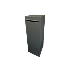 Pillar Freestanding Letterbox - Grey Box Design