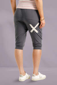 Apartment: Homelee 3/4 Apartment Pants Graphite with Ivory X