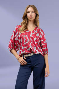 Madly Sweetly Take Flight Top Poppy Multi