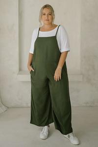PRE-ORDER Freez Rayon Overalls Olive