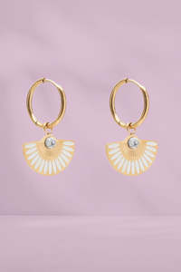 Antler Pocahontas Hoop Earrings Gold Silver