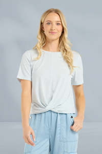 Et Alia: Et Alia Twist Tee Sky Stripe