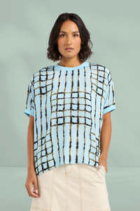 Et Alia Brea Top Skyline Plaid