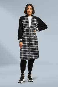 Et Alia: Et Alia Nova Coatigan Blue Black Plaid