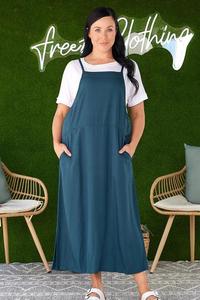 Freez Apron Dress Teal