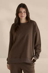 Clearance: Betty Basics Easy Sweat Chocolate Brown