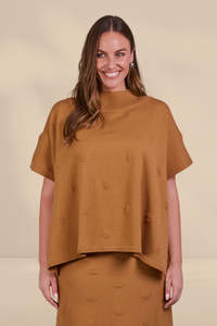 Eb and Ive Masa Knit Poncho Hazel