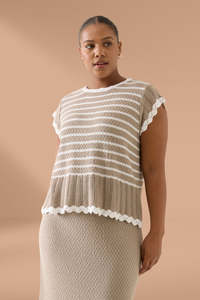 Isle of Mine Ida Knit Top Canvas