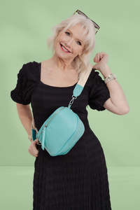 Flash Deals: Lemon Tree Dani Leather Bag Blue Lagoon