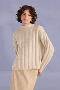 Staple The Label: Staple the Label Macy Cozy Rib Jumper Oat Marle