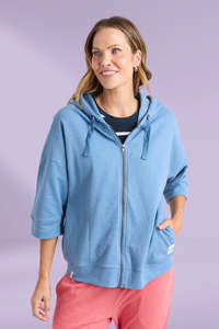 Elm Beachy Zip Hoodie Blue Shadow
