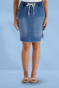 Thank You: Betty Basics Augie Denim Skirt Denim Blue
