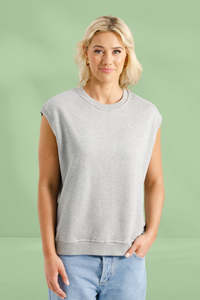 Homelee Alpine Sailor Tee Grey Marle with Silver X