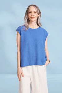 Eb and Ive Artemis Sleeveless Knit Top Aegean