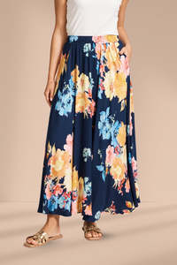 Eb And Ive: Eb and Ive Parisio Maxi Skirt Indigo Bloom