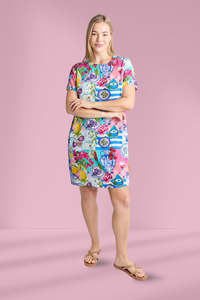 Elm Lala Land Shift Dress All Over Print