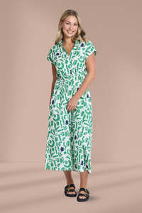 Stella and Gemma Marly Dress Spring Green Geo