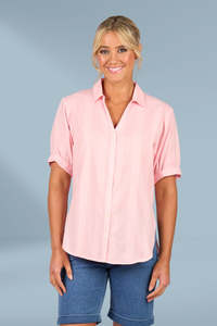 Clear Spring: Vassalli Drop Shoulder Shirt Pink Stripe