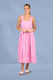 Vassalli Sleeveless Tiered Dress Pink Stripe