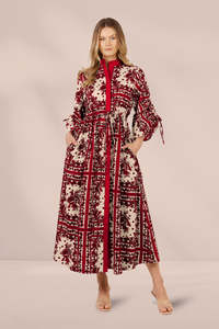PRE-ORDER Fate and Becker Dominica Dress Red Cream