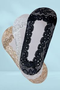 Clear Winter: Minx Lace 3 Pack Sockette Black White Nude