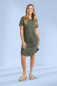 Deep Autumn: Foxwood Bay Tape Dress Khaki