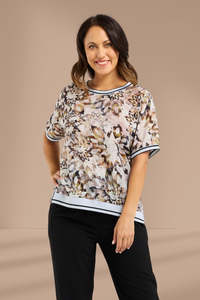 Warm Autumn: Seduce Zoe Top Sage Mosaic