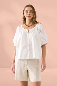 Isle Of Mine: Isle of Mine Nilsa Button Top Lotus
