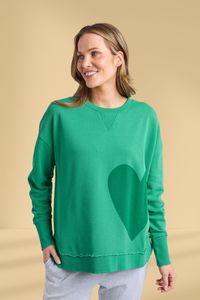 Soft Summer: Elm One Heart Crew Pine Green