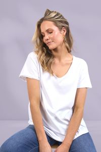 Soft Summer: Elm Pima Vee Tee White