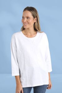 Elm Annie 3/4 Sleeve Tee White