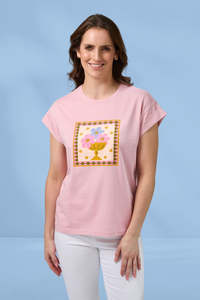 Soft Autumn: Stella and Gemma Cuff Tee Jardin Tile Mauve